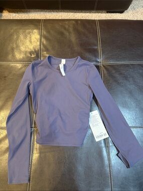 NWT lululemon All it Takes Back-TwistRibbed Long-SleeveTop - Lavender
